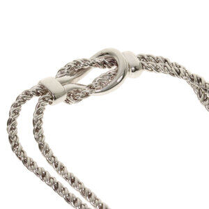 Tiffany Co Double Rope Center Knot Necklace Silver